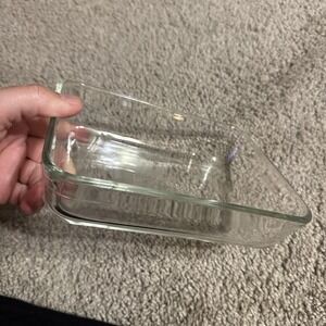 Vintage Small Pyrex 7210 3-Cup Clear Glass Casserole Baking Dish 7"x5.25"x1.5"